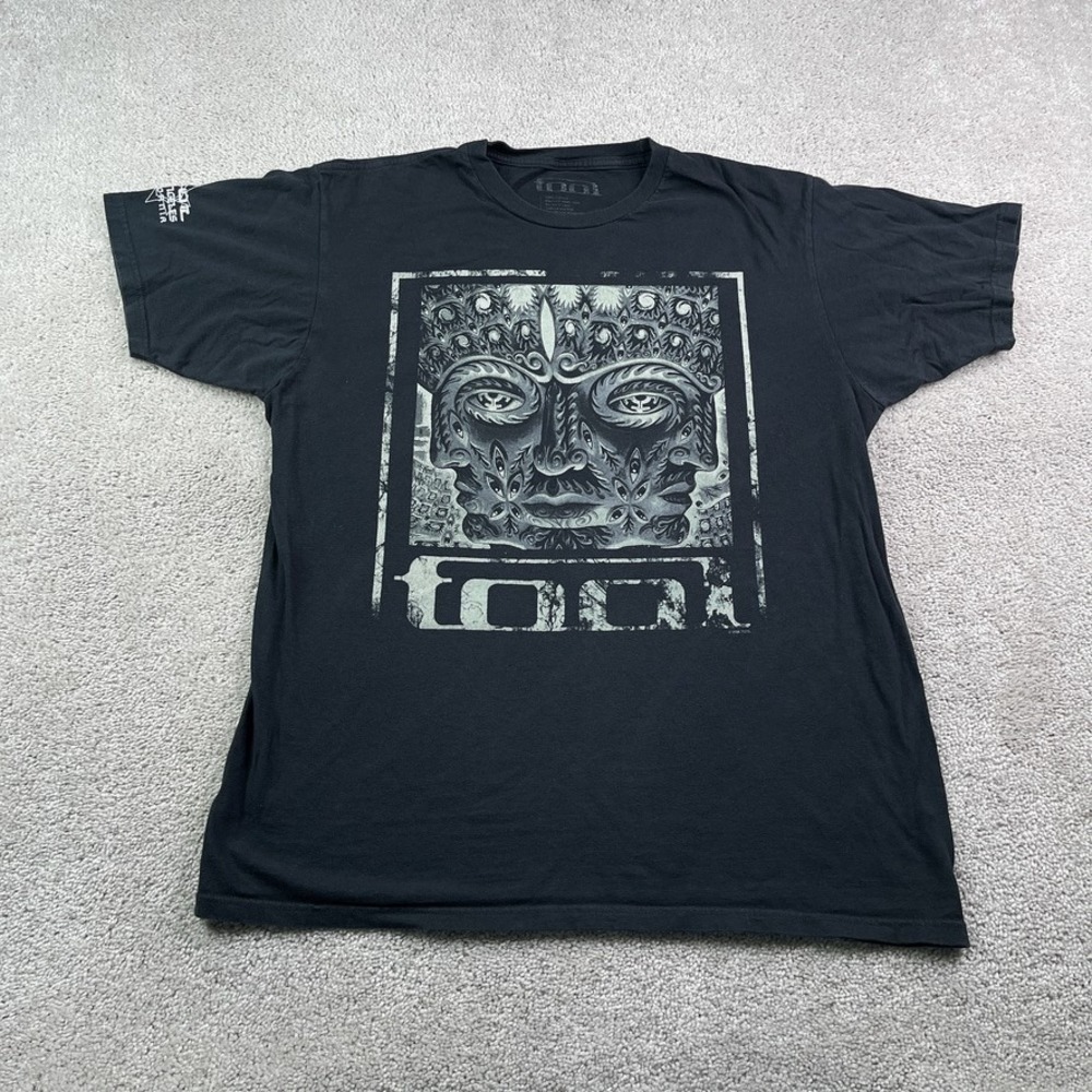 Vintage Tool Shirt Mens Large Black Alex Grey 10000 Days Album Cover Band Y2K